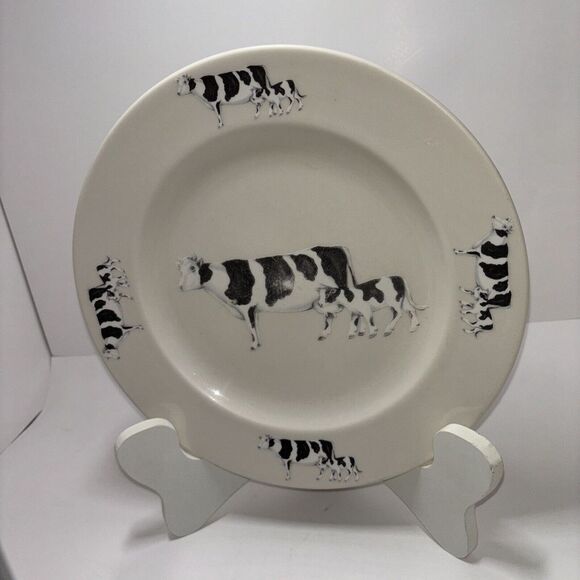 Vintage Homer Laughlin Dinner Plate Cow And Calf Farmhouse Theme 10 Inch - Picture 7 of 8